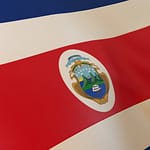 Costa Rica Flag Close-up